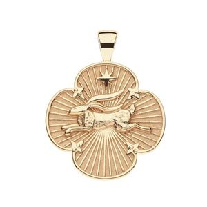 Jane Win Lucky Rabbit Quatrefoil Pendant Necklace